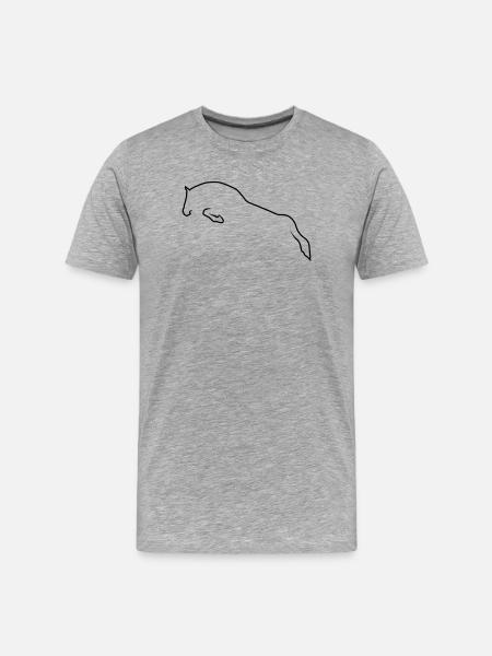 Cheval de saut - T-shirt bio Premium Homme - gris chiné
