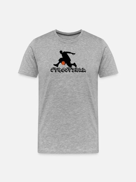 Basketball - Männer Premium Bio T-Shirt - Grau meliert