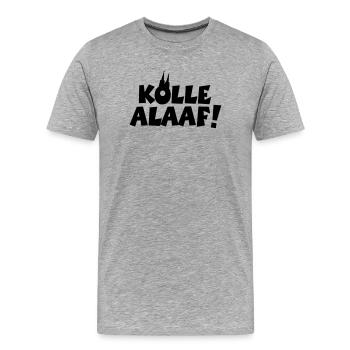 Kölle Alaaf! Kölner Karneval mit Kölner Dom - Männer Premium Bio T-Shirt - Grau meliert - Vorne - Damien (186cm)