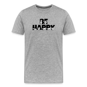 Deaf Hearing Impaired Sign Language - Men's Premium Organic T-Shirt - heather grey - Front - Damien (186cm)