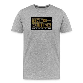 the blues - Men's Premium Organic T-Shirt - heather grey - Front - Damien (186cm)