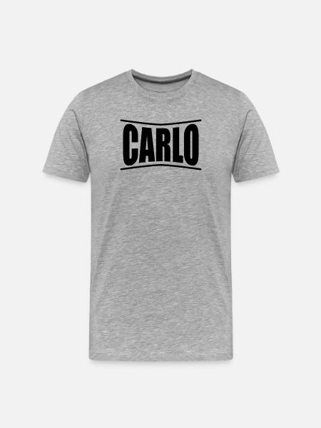Carlo t-shirt gift idea - Men's Premium Organic T-Shirt - heather grey