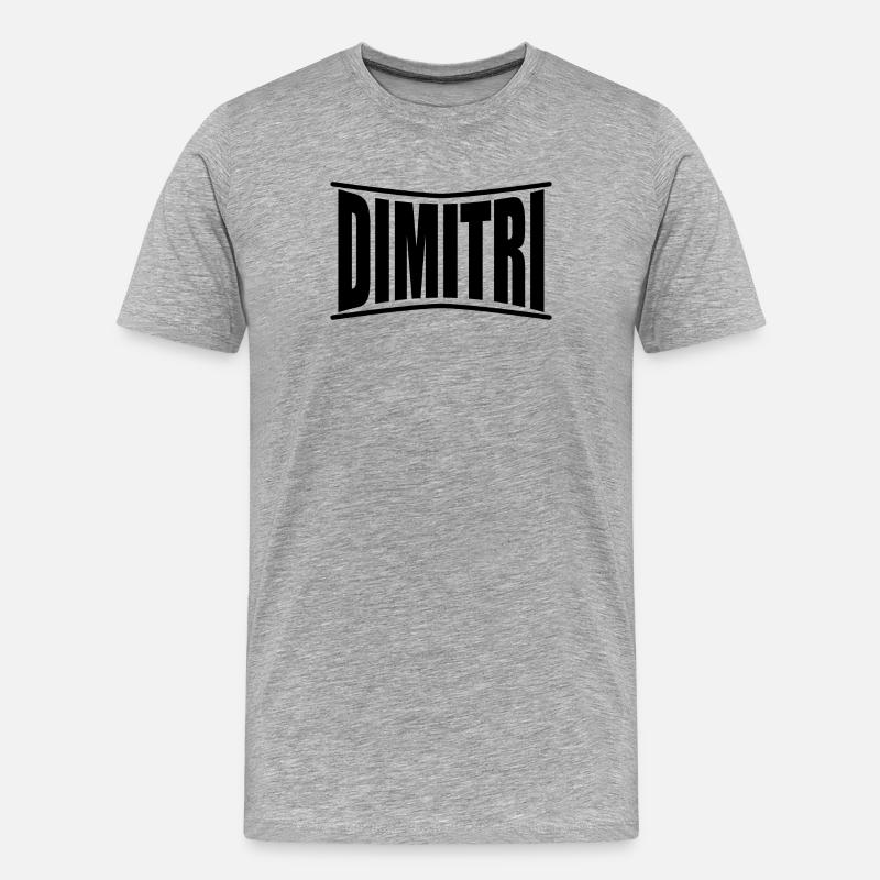 Dimitri T-Shirt Geschenkidee - Männer Premium Bio T-Shirt - Grau meliert