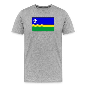 Drapeau de la province Flevoland drapeau Flevoland - T-shirt bio Premium Homme - gris chiné - Devant - Damien (186cm)