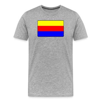Drapeau de la province Hollande-Septentrionale - T-shirt bio Premium Homme - gris chiné - Devant - Damien (186cm)