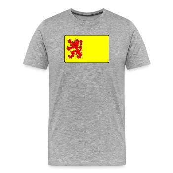 Drapeau de la province Hollande-Méridionale drapeau Hollande-Méridionale - T-shirt bio Premium Homme - gris chiné - Devant - Damien (186cm)