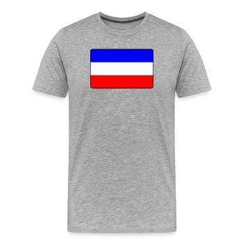 Flag farmers protest - Men's Premium Organic T-Shirt - heather grey - Front - Damien (186cm)