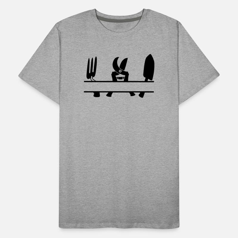 Garden gardener tool text banner Men's Premium Organic T-Shirt