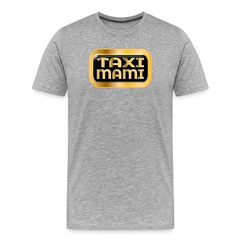 AUTOFAHRERIN MUTTER - TAXI MAMI - Männer Premium Bio T-Shirt - Grau meliert - Vorne - Damien (186cm)