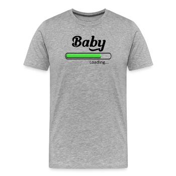 Baby loading. - T-shirt bio Premium Homme - gris chiné - Devant - Damien (186cm)