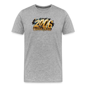 Limited Edition Geburtsjahr 2006 Geburtstag - Männer Premium Bio T-Shirt - Grau meliert - Vorne - Damien (186cm)