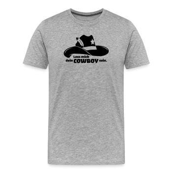 cowboy carnival carnival party - Men's Premium Organic T-Shirt - heather grey - Front - Damien (186cm)
