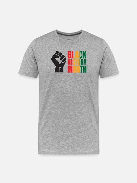 Black History Month - Men's Premium Organic T-Shirt - heather grey