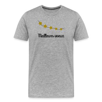 HAPPY NEW YEAR. NEW YEAR'S EVE. NEW YEAR - Men's Premium Organic T-Shirt - heather grey - Front - Damien (186cm)