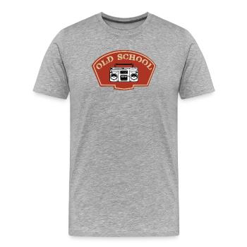 Old school - T-shirt bio Premium Homme - gris chiné - Devant - Damien (186cm)