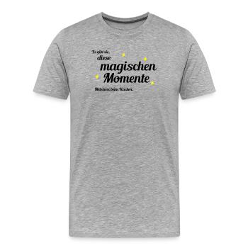 Des moments magiques - T-shirt bio Premium Homme - gris chiné - Devant - Damien (186cm)