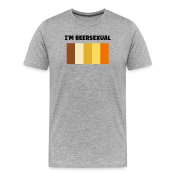 Bearsexual Solar Earth Palette - Männer Premium Bio T-Shirt - Grau meliert - Vorne - Damien (186cm)