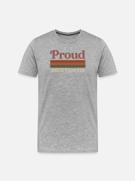 Groovy Pride Retro Égalité Queer Histoire - T-shirt bio Premium Homme - gris chiné