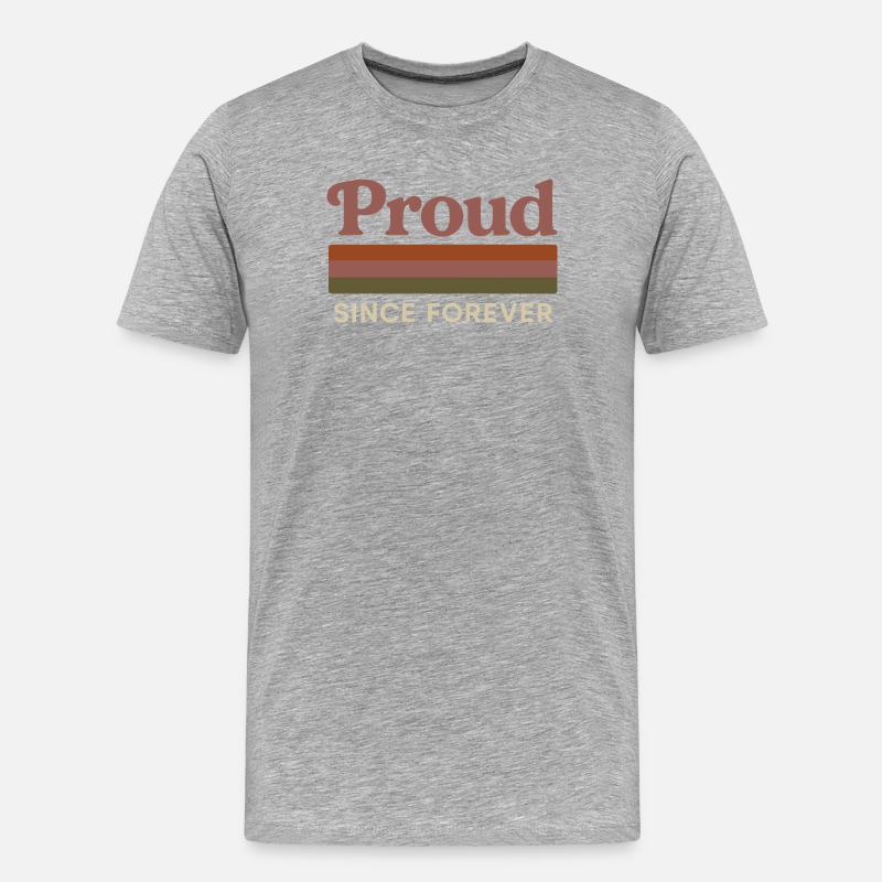 Groovy Pride Retro Gleichheit Queer Geschichte - Männer Premium Bio T-Shirt - Grau meliert