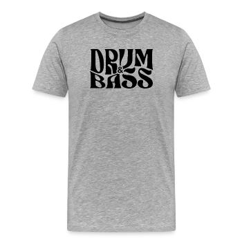 Conception de logo Drum and Bass - T-shirt bio Premium Homme - gris chiné - Devant - Damien (186cm)