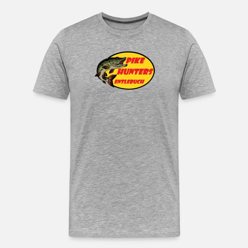 PikeHuntersEntlebuch - Männer Premium Bio T-Shirt - Grau meliert