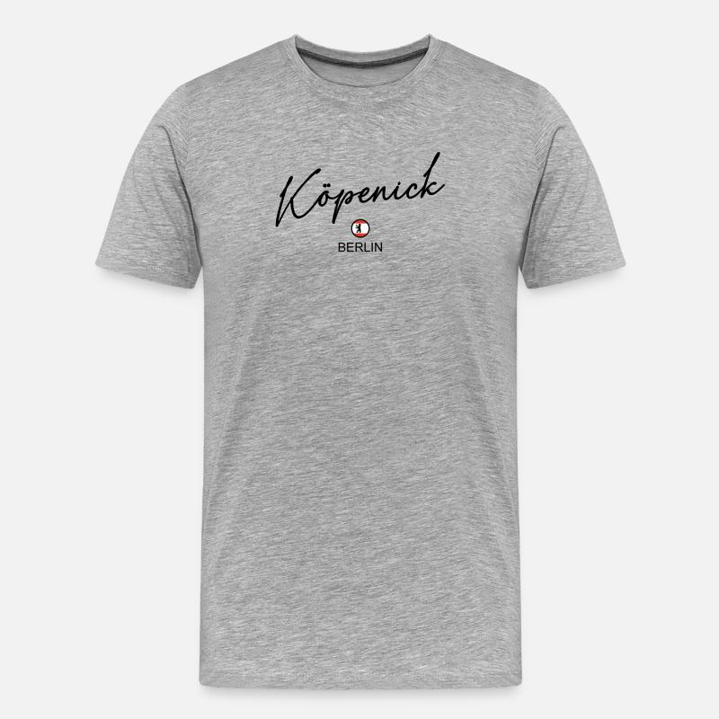 Köpenick - Berlin Flagge - Berliner Bär - Männer Premium Bio T-Shirt - Grau meliert