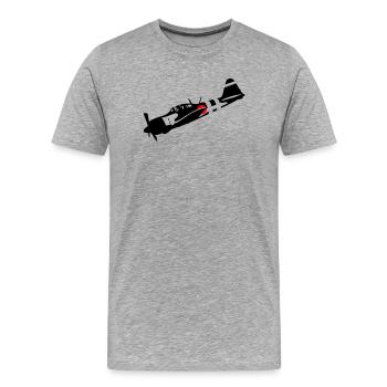 zero - Men's Premium Organic T-Shirt - heather grey - Front - Damien (186cm)