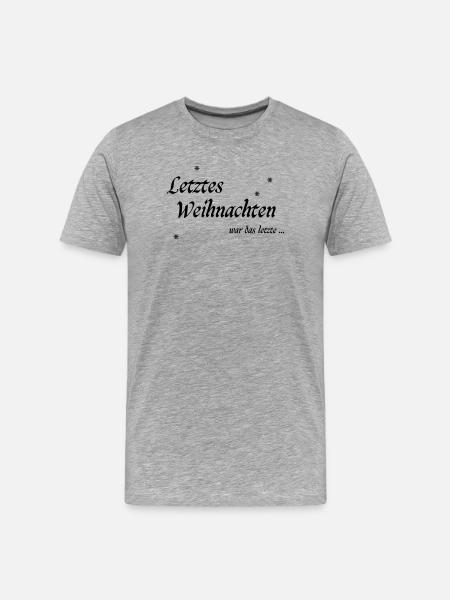 Last Christmas - Men's Premium Organic T-Shirt - heather grey