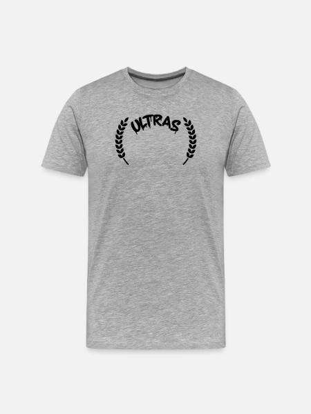 ultras_wappen_kranz - Men's Premium Organic T-Shirt - heather grey