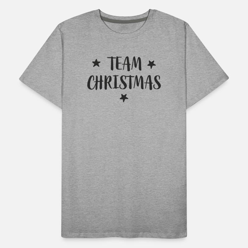 Lettrage de l’équipe de Noël avec étoiles T-shirt bio Premium Homme
