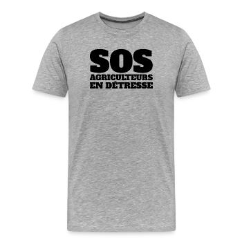 Bauer, Bauern, Viehzüchter - Männer Premium Bio T-Shirt - Grau meliert - Vorne - Damien (186cm)