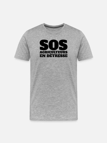 Bauer, Bauern, Viehzüchter - Männer Premium Bio T-Shirt - Grau meliert