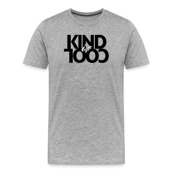 Freundlich ist cool - Männer Premium Bio T-Shirt - Grau meliert - Vorne - Damien (186cm)