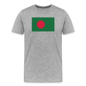 Flagge von Bangladesch - Männer Premium Bio T-Shirt - Grau meliert - Vorne - Damien (186cm)