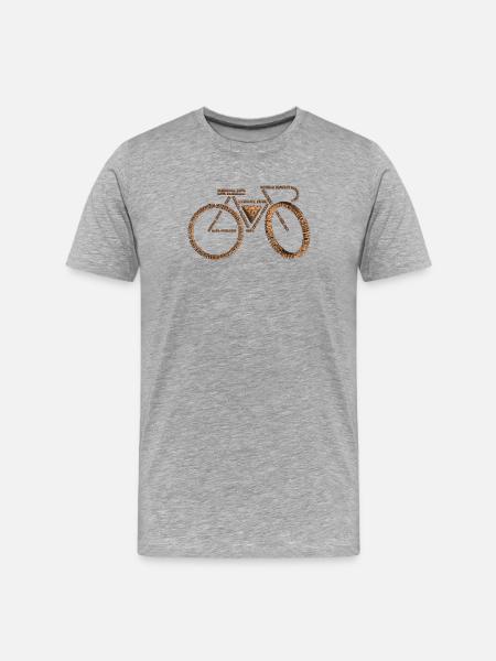 Bicycle Languages VCookie - Men's Premium Organic T-Shirt - heather grey