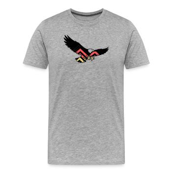 Adler Germany Fan Flag - Men's Premium Organic T-Shirt - heather grey - Front - Damien (186cm)