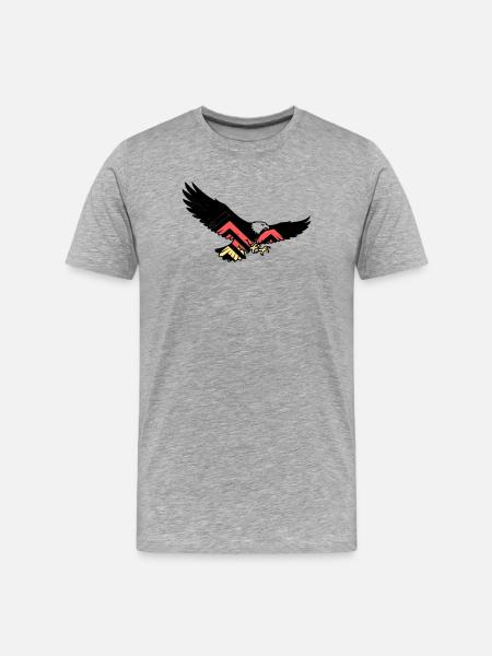Adler Germany Fan Flag - Men's Premium Organic T-Shirt - heather grey