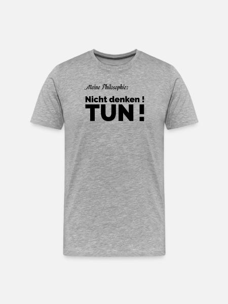 Philosophie - Männer Premium Bio T-Shirt - Grau meliert