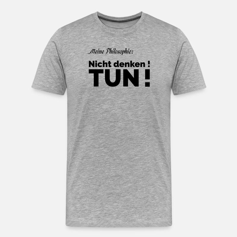 Philosophie - Männer Premium Bio T-Shirt - Grau meliert