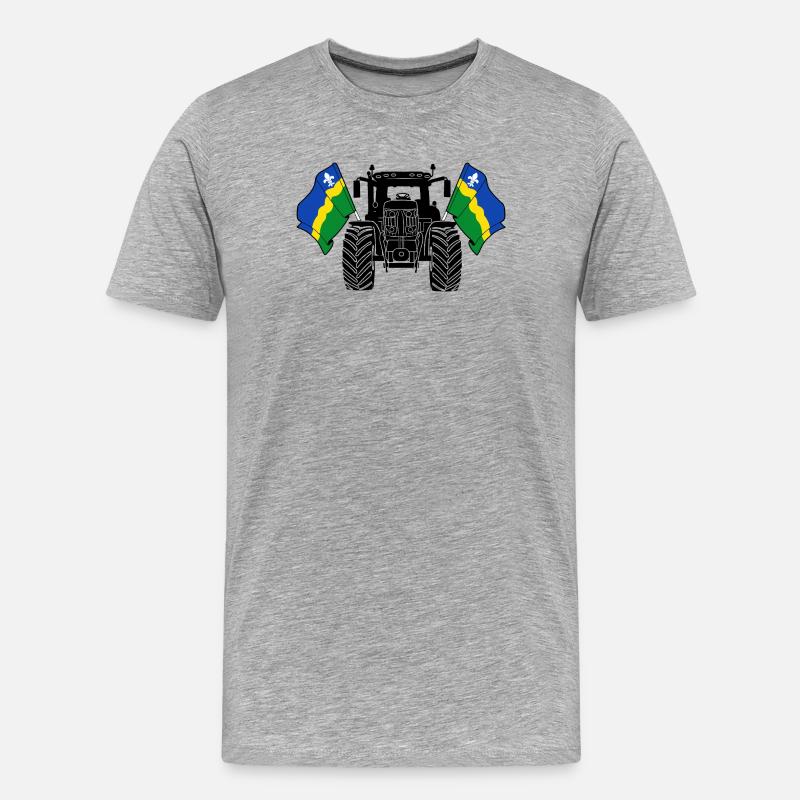 Flevoland_Tractor_Pride - Männer Premium Bio T-Shirt - Grau meliert
