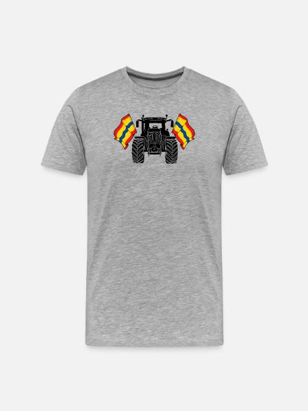 Overijssel_Tractor_Pride - Men's Premium Organic T-Shirt - heather grey
