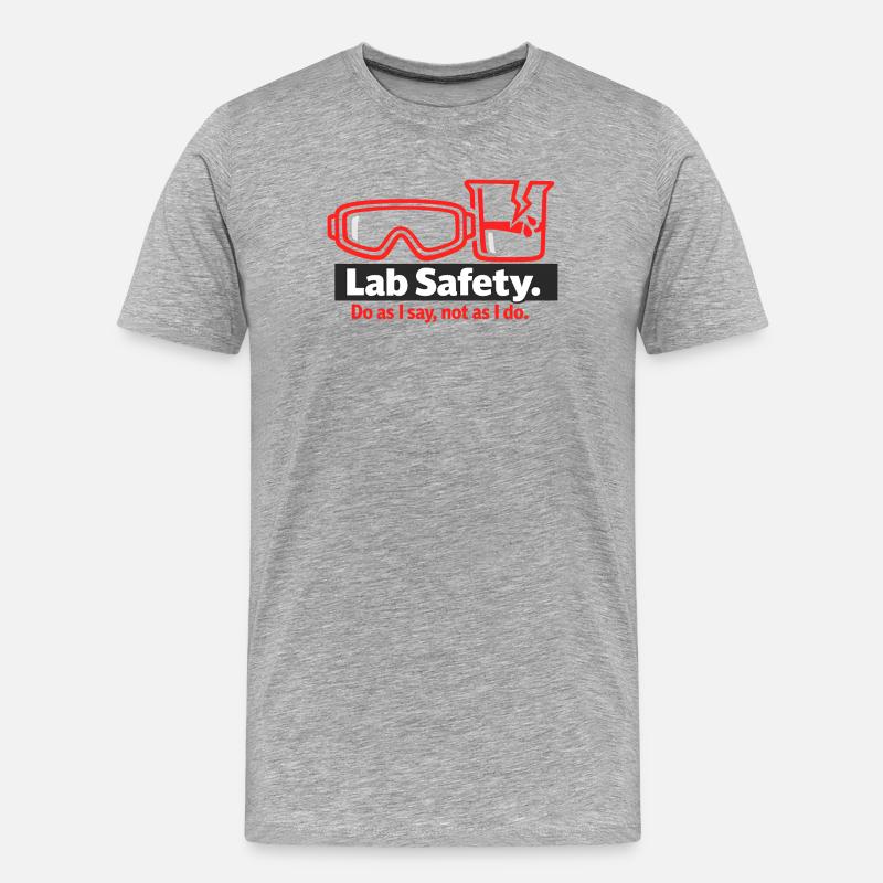 Schutzbrillen Spruch Grafik - Männer Premium Bio T-Shirt - Grau meliert