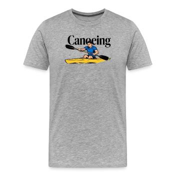 En canoë En canoë - T-shirt bio Premium Homme - gris chiné - Devant - Damien (186cm)
