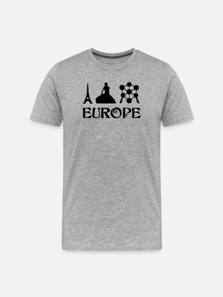 Europe - T-shirt bio Premium Homme - gris chiné