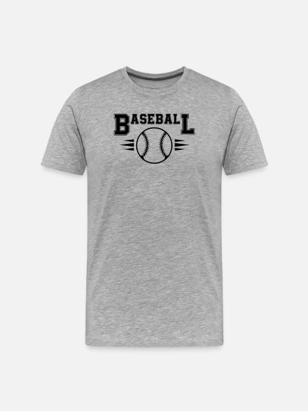 Baseball - Men's Premium Organic T-Shirt - heather grey