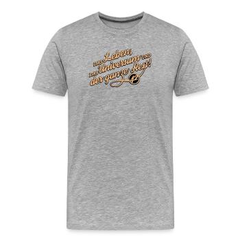 Sci Fi 42 Typografie Spruch - Männer Premium Bio T-Shirt - Grau meliert - Vorne - Damien (186cm)