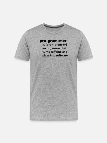 Programmer dictionary definition - Men's Premium Organic T-Shirt - heather grey