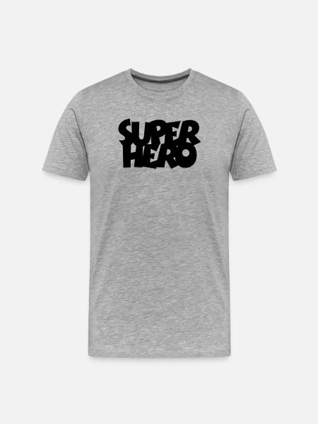 SUPERHERO - Men's Premium Organic T-Shirt - heather grey