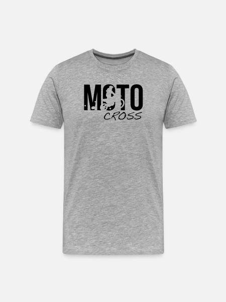 motocross - T-shirt bio Premium Homme - gris chiné