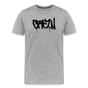CREW - T-shirt bio Premium Homme - gris chiné - Devant - Damien (186cm)